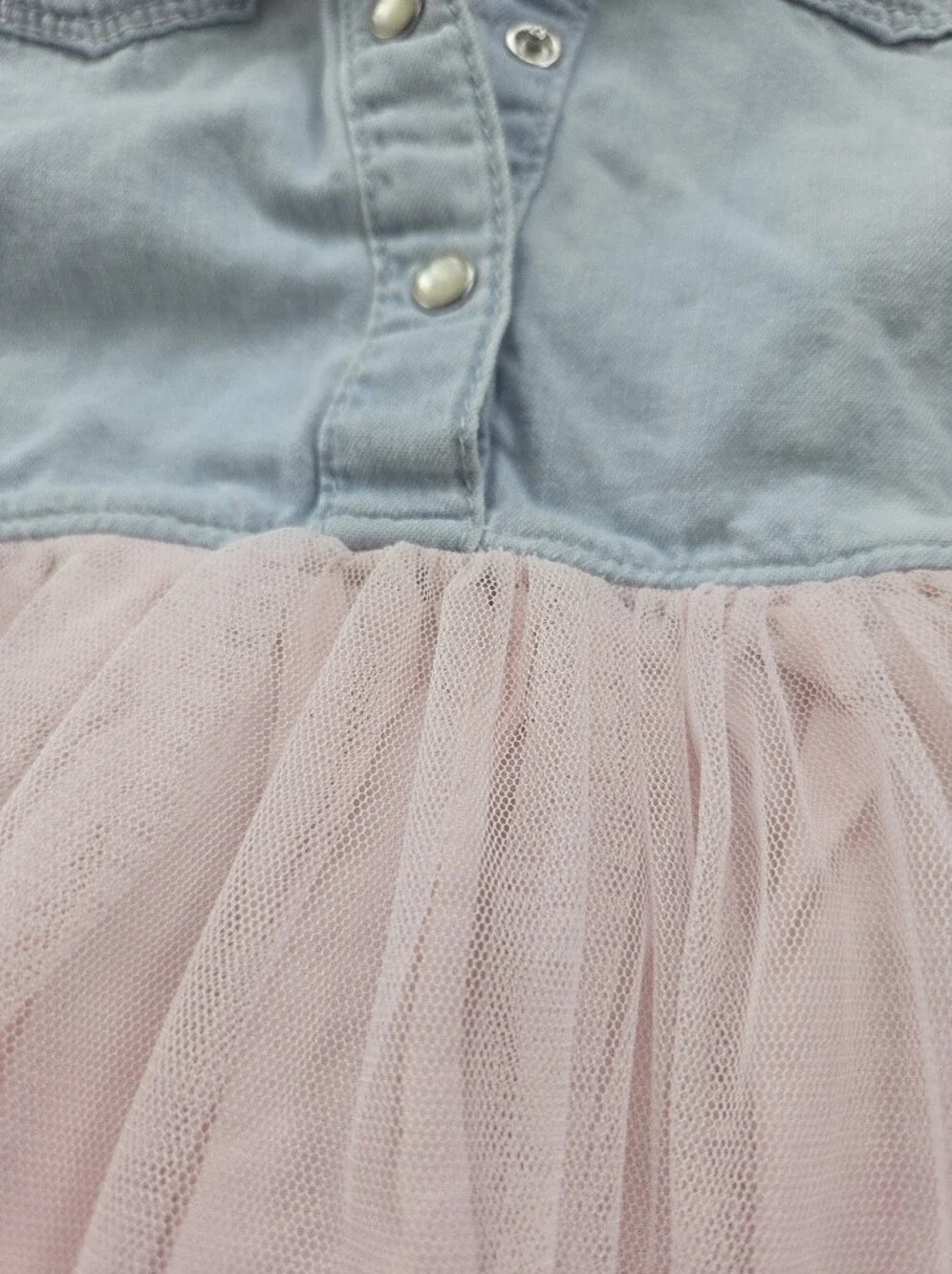 4t Oshkosh Bgosh Denim Tulle Tutu Dress